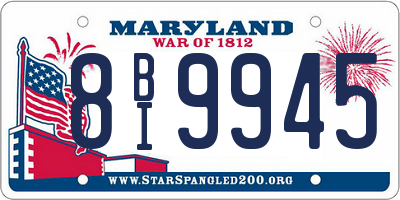 MD license plate 8BI9945