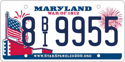 MD license plate 8BI9955
