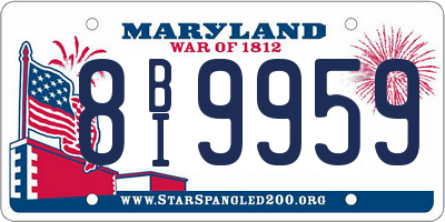 MD license plate 8BI9959