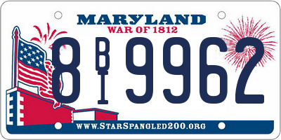MD license plate 8BI9962