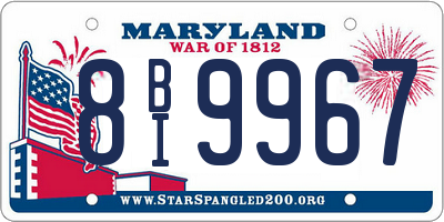 MD license plate 8BI9967