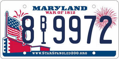 MD license plate 8BI9972