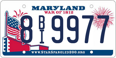 MD license plate 8BI9977