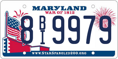 MD license plate 8BI9979