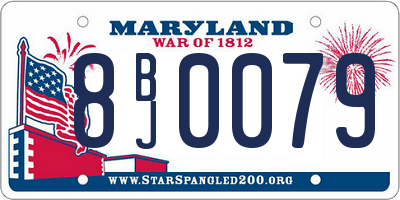MD license plate 8BJ0079