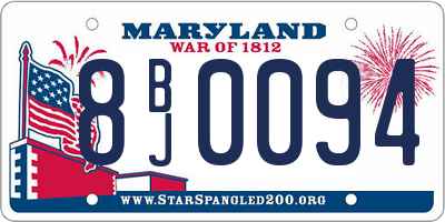 MD license plate 8BJ0094