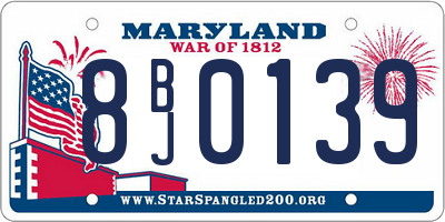 MD license plate 8BJ0139