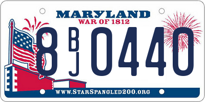 MD license plate 8BJ0440