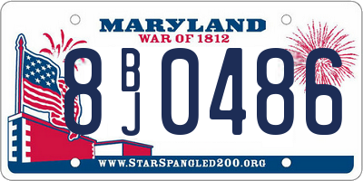 MD license plate 8BJ0486