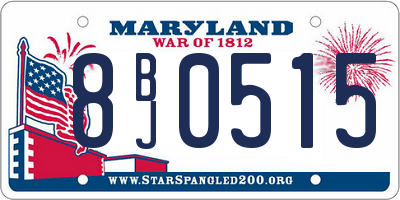 MD license plate 8BJ0515