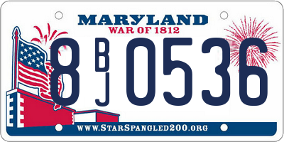 MD license plate 8BJ0536