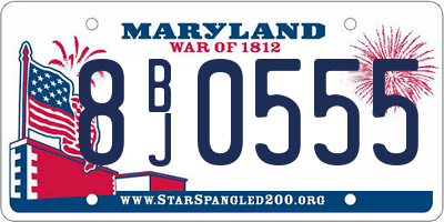 MD license plate 8BJ0555