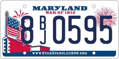 MD license plate 8BJ0595