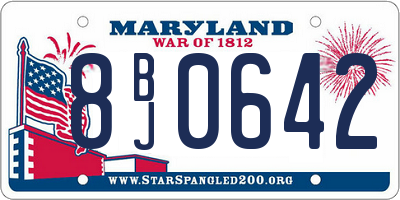 MD license plate 8BJ0642
