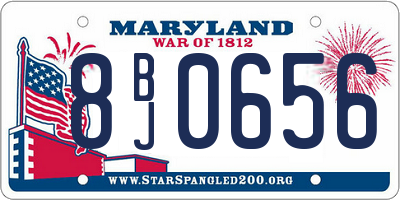 MD license plate 8BJ0656