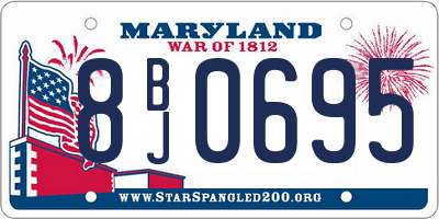 MD license plate 8BJ0695