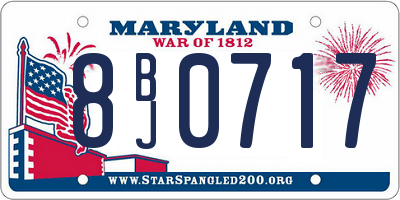 MD license plate 8BJ0717