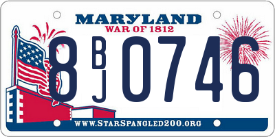 MD license plate 8BJ0746