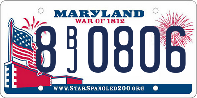 MD license plate 8BJ0806