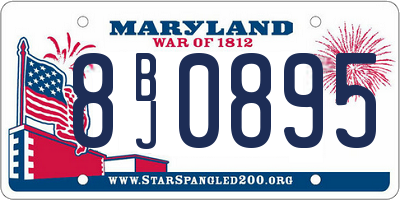 MD license plate 8BJ0895