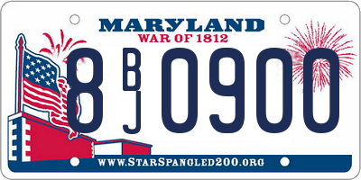 MD license plate 8BJ0900