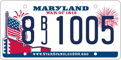 MD license plate 8BJ1005