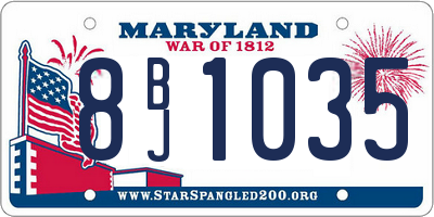 MD license plate 8BJ1035
