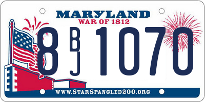 MD license plate 8BJ1070