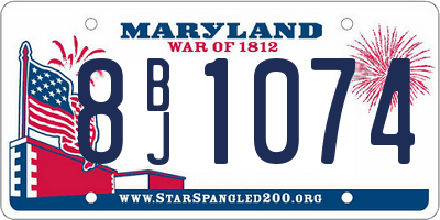 MD license plate 8BJ1074
