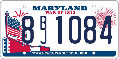 MD license plate 8BJ1084