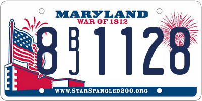 MD license plate 8BJ1128