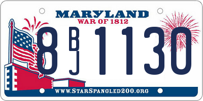 MD license plate 8BJ1130