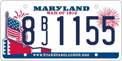 MD license plate 8BJ1155