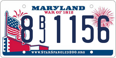 MD license plate 8BJ1156