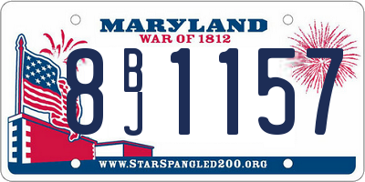 MD license plate 8BJ1157