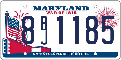 MD license plate 8BJ1185