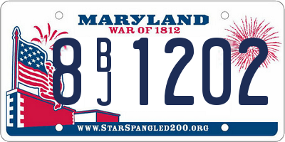 MD license plate 8BJ1202