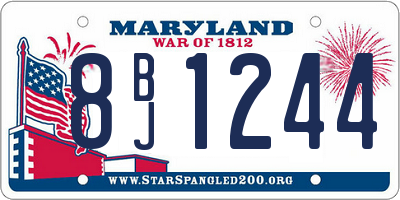 MD license plate 8BJ1244