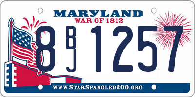 MD license plate 8BJ1257