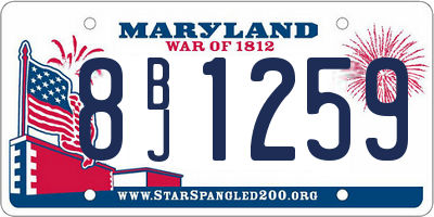 MD license plate 8BJ1259