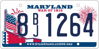 MD license plate 8BJ1264