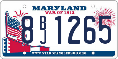 MD license plate 8BJ1265