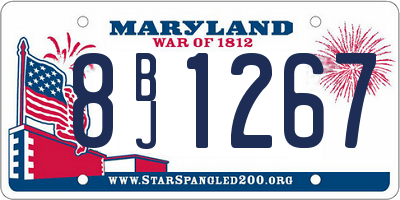 MD license plate 8BJ1267