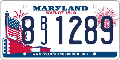 MD license plate 8BJ1289