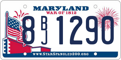 MD license plate 8BJ1290