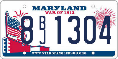 MD license plate 8BJ1304