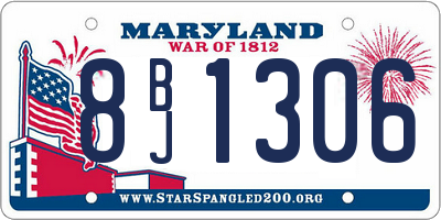 MD license plate 8BJ1306