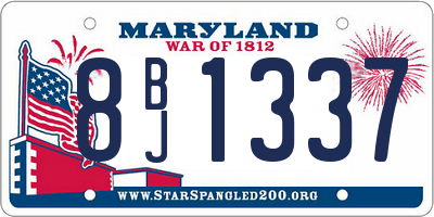 MD license plate 8BJ1337