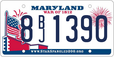 MD license plate 8BJ1390
