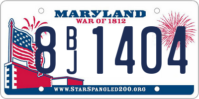 MD license plate 8BJ1404
